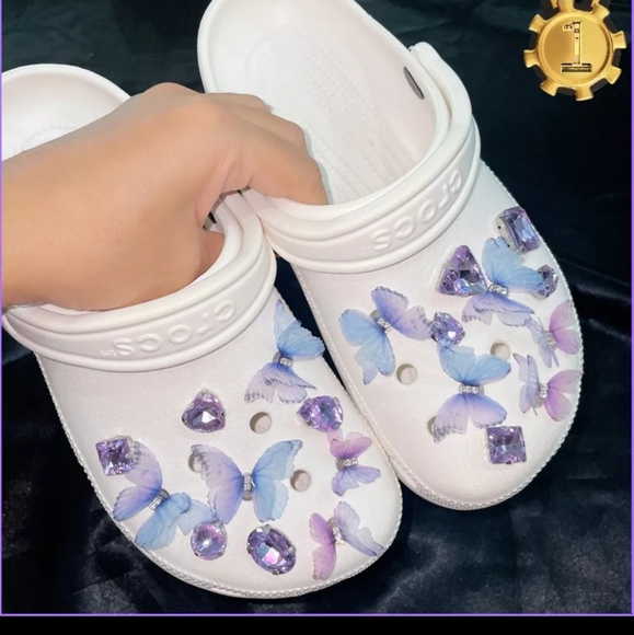 L.A.Charms Other - ****SOLD****Croc Shoe Charms 20 Butterflies 🦋 and Crystal's NWT